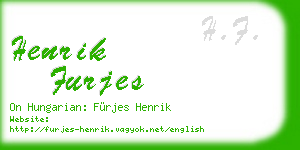 henrik furjes business card