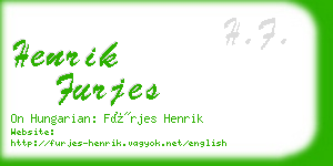 henrik furjes business card